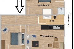 Ferienwohnung Badersee - Grundriss